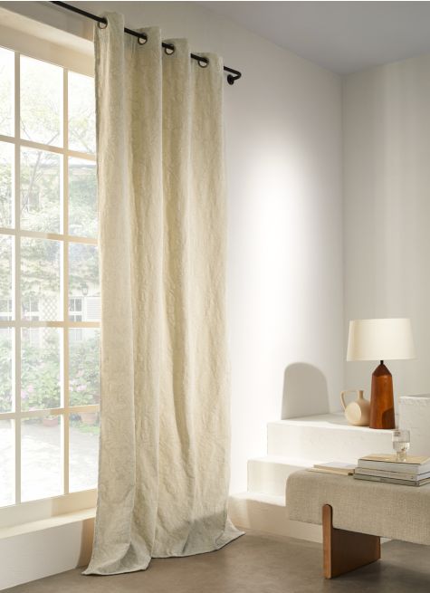 RIDEAU JACQUARD &Agrave; MOTIF V&Eacute;G&Eacute;TAL
