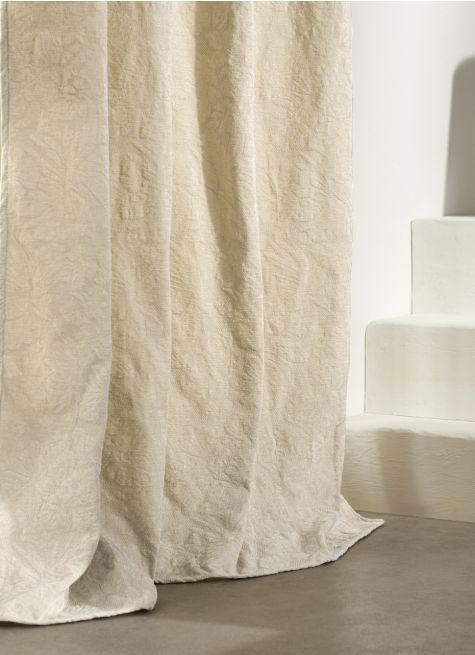 RIDEAU JACQUARD À MOTIF VÉGÉTAL