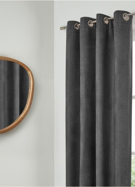 RIDEAU THERMIQUE UNI EFFET VELOURS MAT