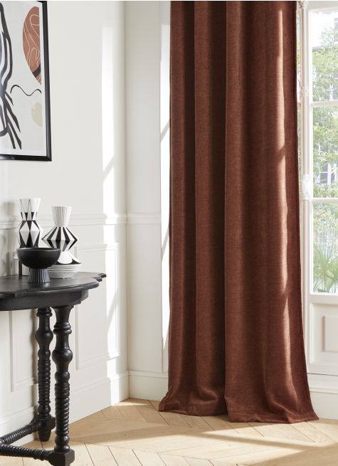 RIDEAU EN VELOURS CHENILLE UNI
