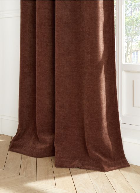 RIDEAU EN VELOURS CHENILLE UNI