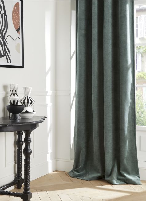 RIDEAU EN VELOURS CHENILLE UNI