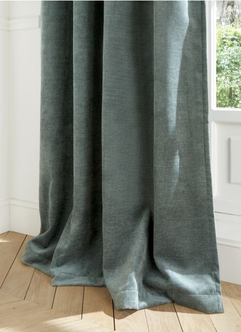 RIDEAU EN VELOURS CHENILLE UNI
