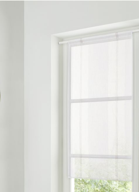 VITRAGE A DOUBLE RAYURES (H160 CM)