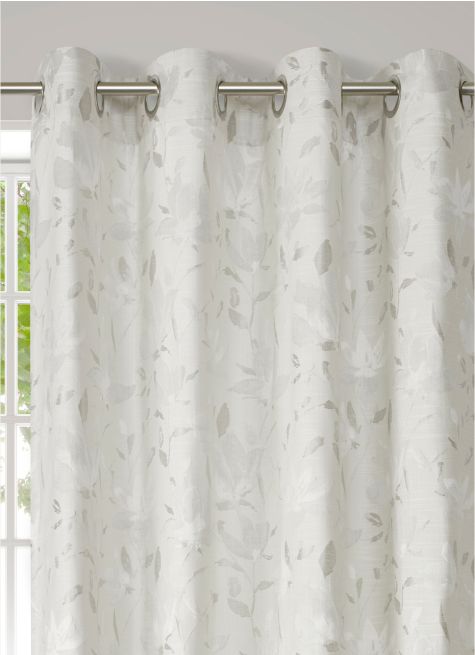 RIDEAU TISSÉ JACQUARD FLORAL SATINÉ