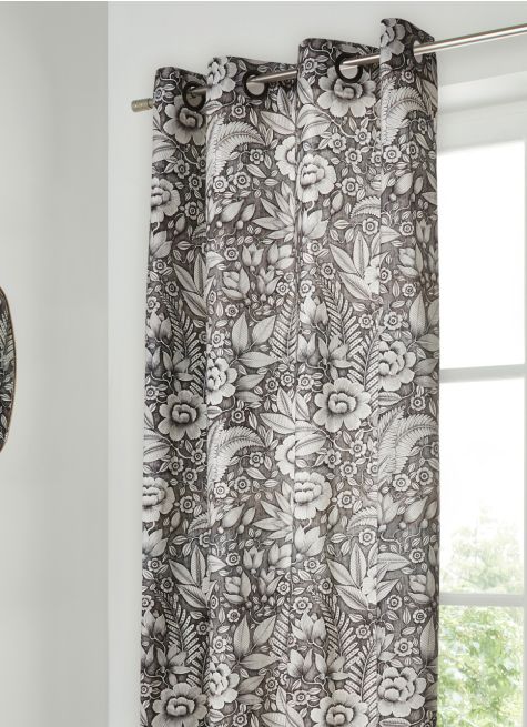 RIDEAU EN COTON IMPRIMÉ FLORAL