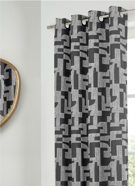 RIDEAU JACQUARD TRAMÉ IMPRIMÉ GRAPHIQUE