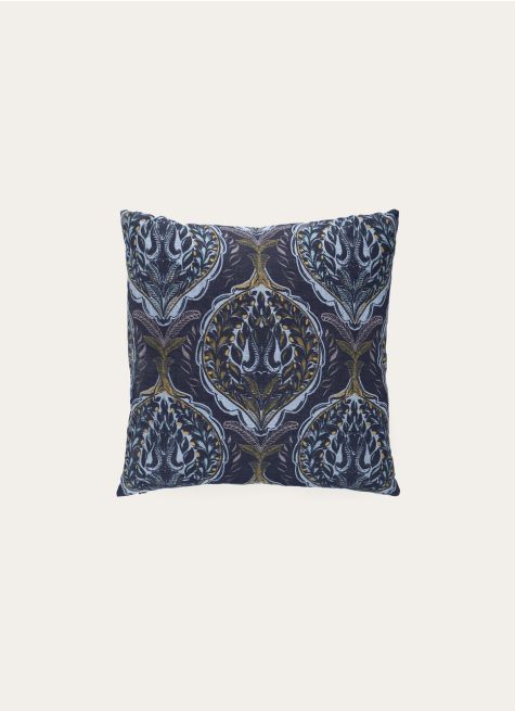COUSSIN EN LIN IMPRIMÉ MÉDAILLON