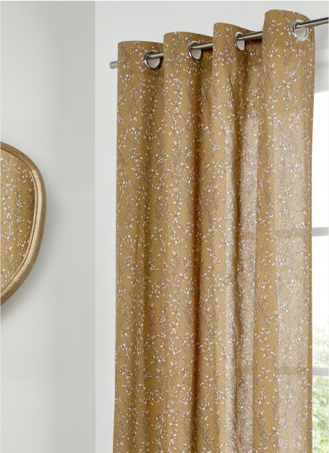 RIDEAU EN COTON IMPRIMÉ PETITES FLEURS
