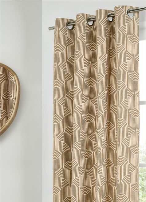 RIDEAU JACQUARD IMPRIMÉ ARCHES GÉOMÉTRIQUES