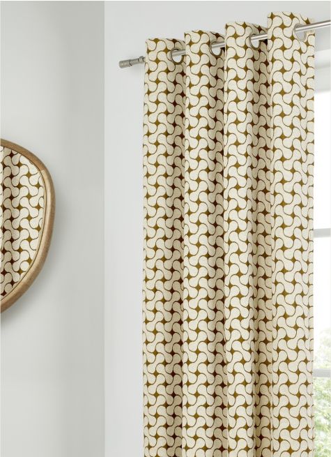 RIDEAU JACQUARD IMPRIMÉ GÉOMÉTRIQUE