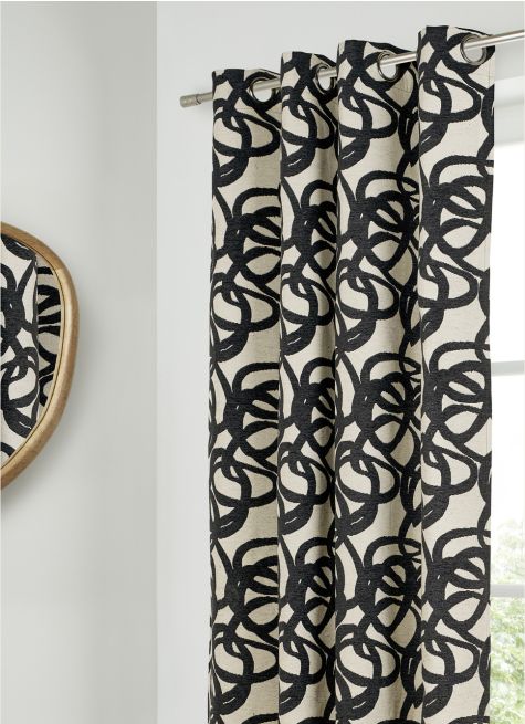RIDEAU JACQUARD IMPRIMÉ BOUCLES