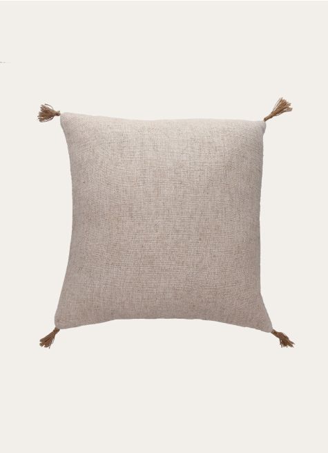 HOUSSE DE COUSSIN AVEC POMPONS