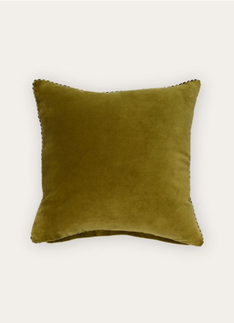 PETIT COUSSIN EN VELOURS AVEC PASSEPOIL RAYÉ