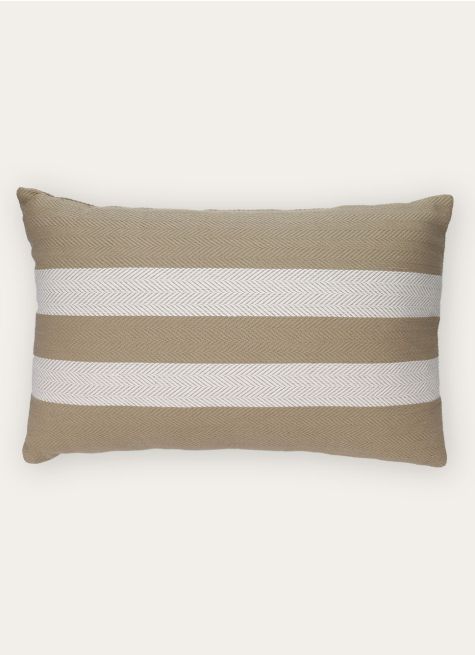 COUSSIN À RAYURES TISSAGE CHEVRON