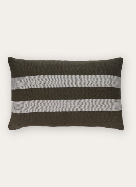 COUSSIN À RAYURES TISSAGE CHEVRON