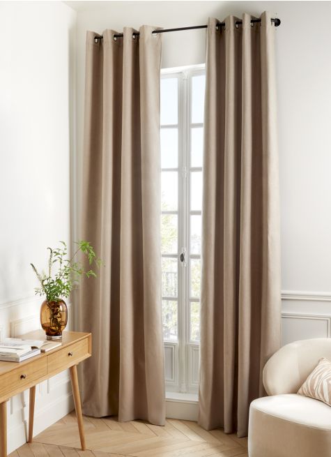 RIDEAU THERMIQUE UNI EFFET VELOURS MAT GROELAND