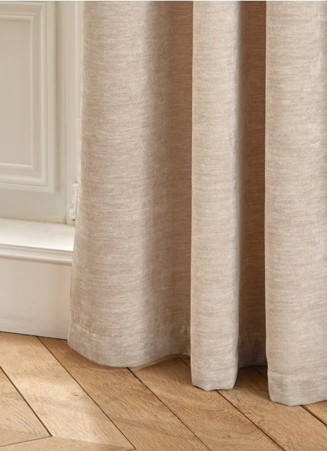 RIDEAU UNI ASPECT VELOURS TOUCHER DOUX CANNA
