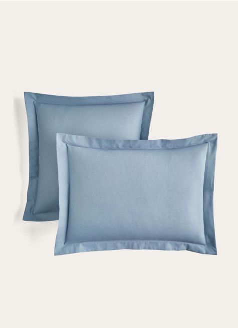 TAIE D'OREILLER UNIE EN COTON
