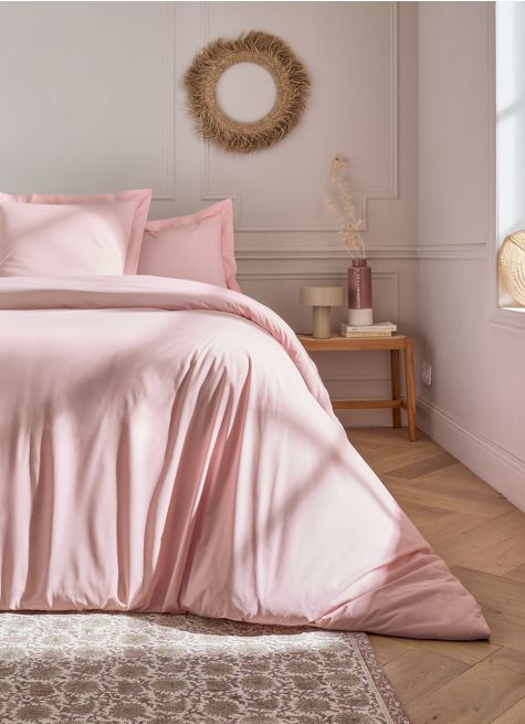 HOUSSE DE COUETTE UNIE EN PERCALE DE COTON