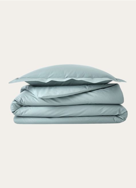 HOUSSE DE COUETTE UNIE EN PERCALE DE COTON