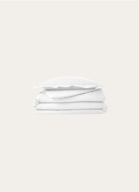 TAIE D'OREILLER UNIE EN PERCALE DE COTON