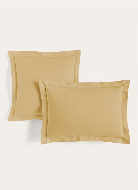 TAIE D'OREILLER UNIE EN PERCALE DE COTON