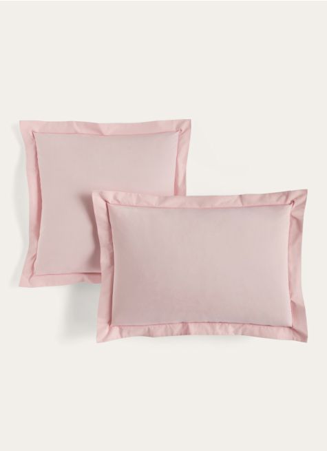 TAIE D'OREILLER UNIE EN PERCALE DE COTON