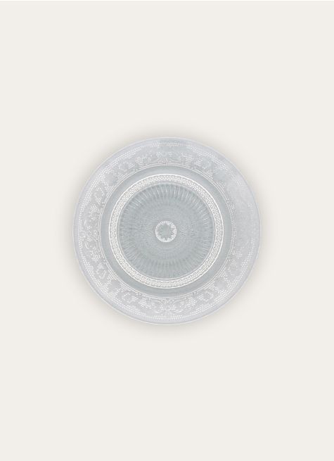 ASSIETTE À PAIN EN VERRE À MOTIFS GRAVÉS