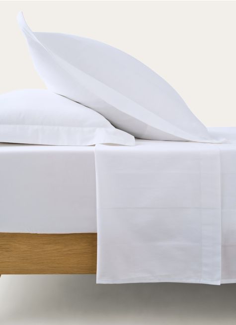 DRAP PLAT EN SATIN DE COTON RAYURES JACQUARD