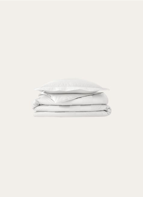 HOUSSE DE COUETTE RAYÉE EN SATIN DE COTON
