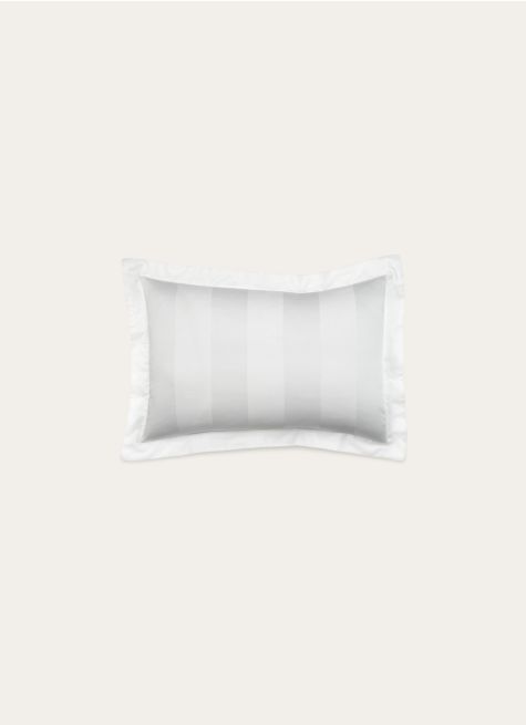 TAIE D'OREILLER RAYÉE EN SATIN DE COTON