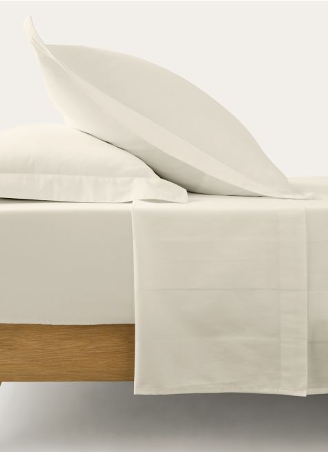 DRAP PLAT UNI SATIN DE COTON RAYURES JACQUARD