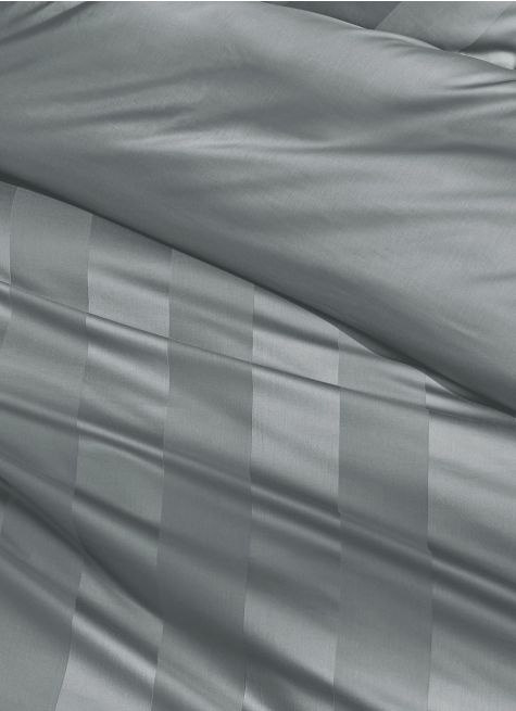 HOUSSE DE COUETTE RAYÉE EN SATIN DE COTON