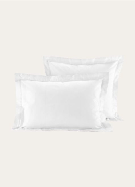 TAIE D'OREILLER RAYÉE EN SATIN DE COTON