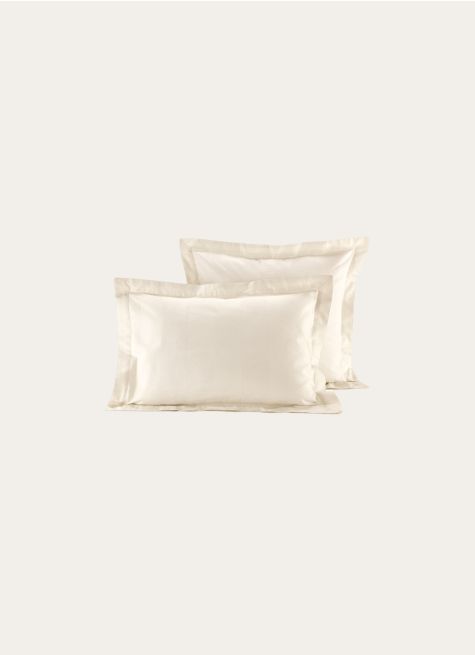 TAIE D'OREILLER RAYÉE EN SATIN DE COTON