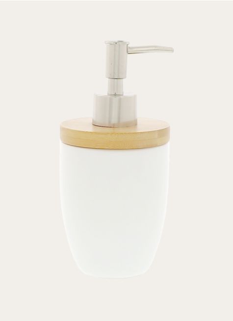 DISTRIBUTEUR DE SAVON EN GRÈS ET BAMBOU