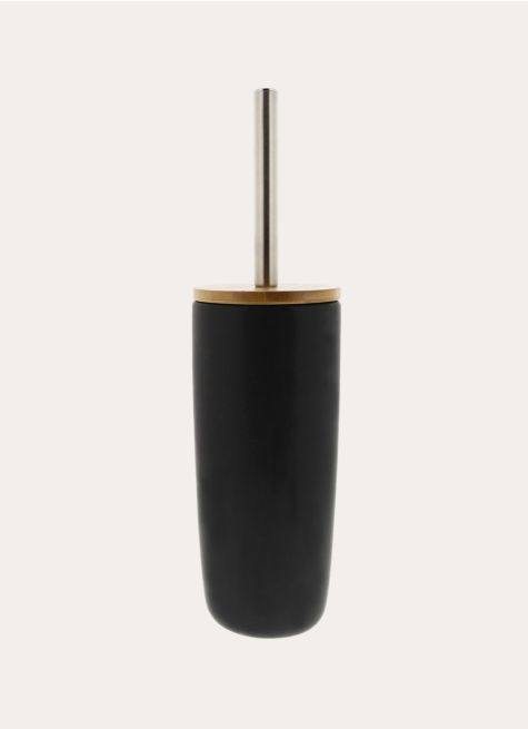 BROSSE WC EN GRÈS ET BAMBOU