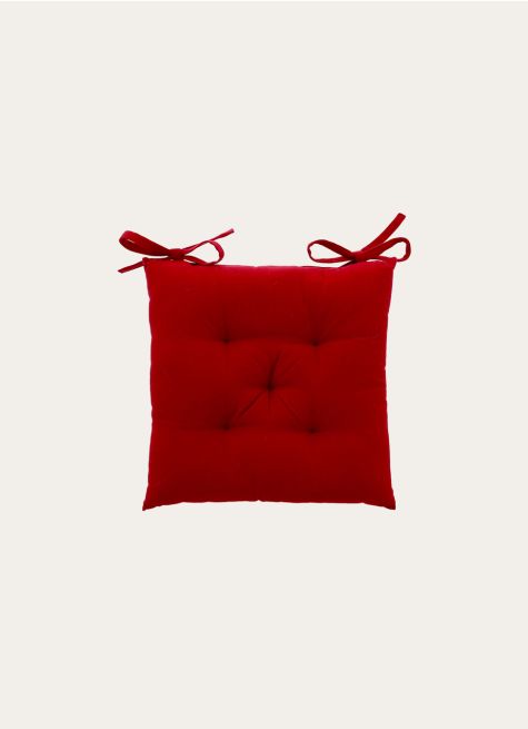 GALETTE DE CHAISE UNIE EN COTON