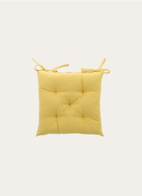 GALETTE DE CHAISE UNIE EN COTON