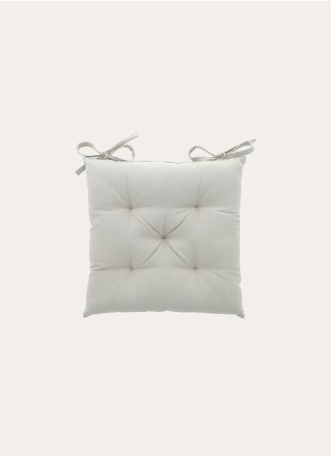 GALETTE DE CHAISE UNIE EN COTON