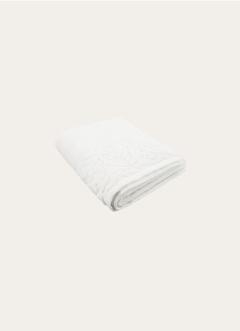 DRAP DE BAIN EN COTON LITEAU CISELÉ