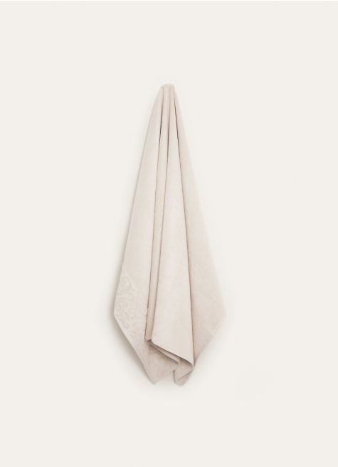 DRAP DE BAIN EN COTON LITEAU CISELÉ