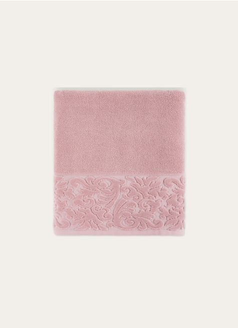 DRAP DE BAIN EN COTON LITEAU CISELÉ