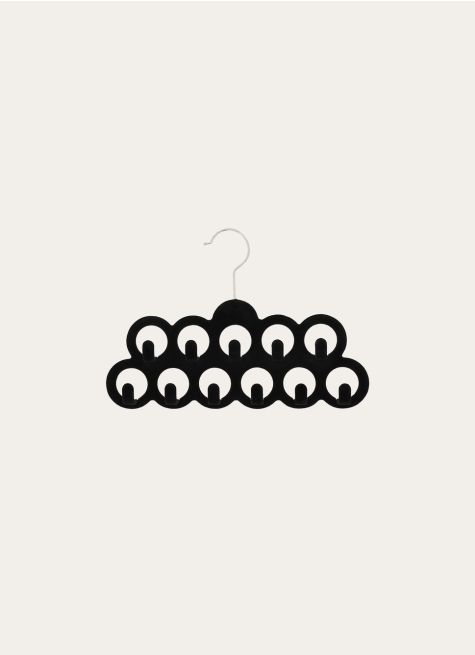 CINTRE EN VELOURS NOIR POUR COLLIERS ET FOULARDS