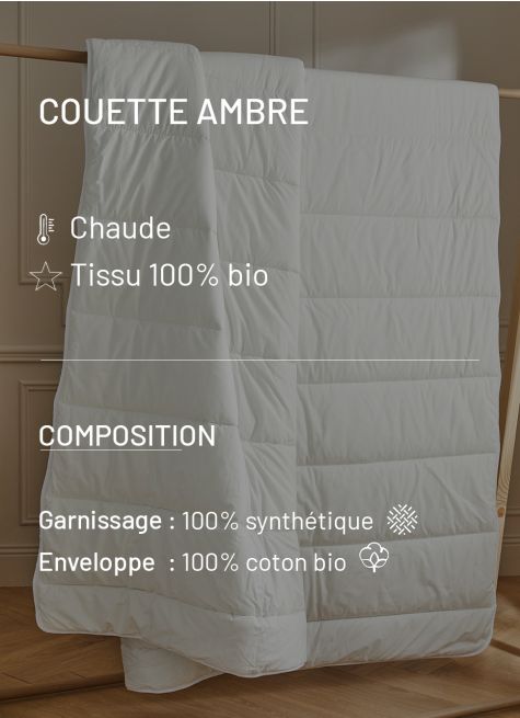 COUETTE CHAUDE EN COTON BIO AMBRE