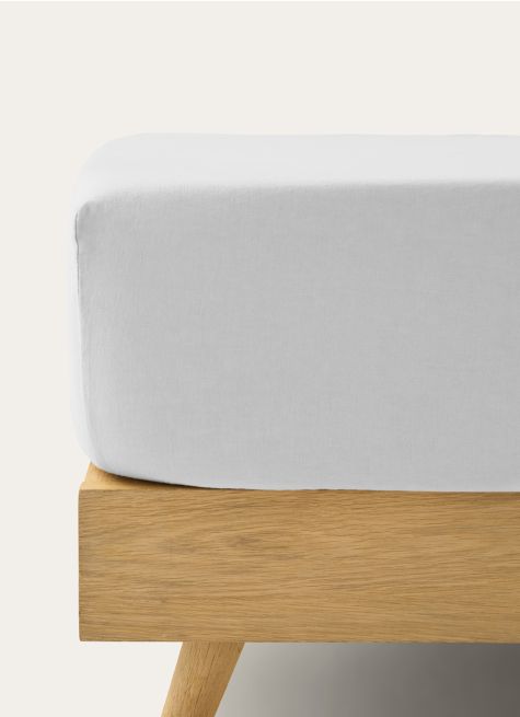 DRAP HOUSSE EN LIN LAVÉ UNI 165GR