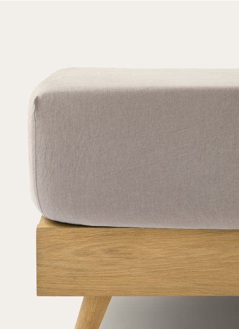 DRAP HOUSSE EN LIN LAVÉ UNI 165GR