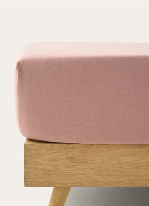 DRAP HOUSSE EN LIN LAVÉ UNI 165GR