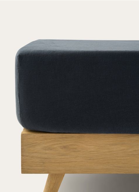 DRAP HOUSSE EN LIN LAVÉ UNI 165GR
